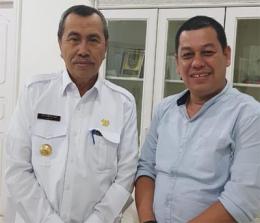   Ketua DPC PAN Rohul foto bersama dengan Gubri Syamsuar.