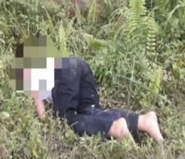 Mayat pria tanpa identitas di Desa Baru, Siak Hulu, Kampar.(foto: antaranews.com)
