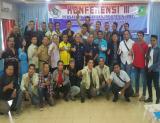 Peserta Konferensi III PWI Kepulauan Meranti foto bersama.