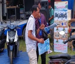 Konsumen mendatangi pameran Yamaha Jelajah Kecamatan di Rohul.(foto: istimewa)