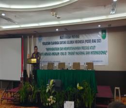 Ketua terpilih PODSI Riau, SF Hariyanto, saat memberikan sambutan