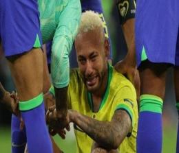 Neymar Menangis saat Brasil tersingkir di Piala Dunia 2022 (foto/int)