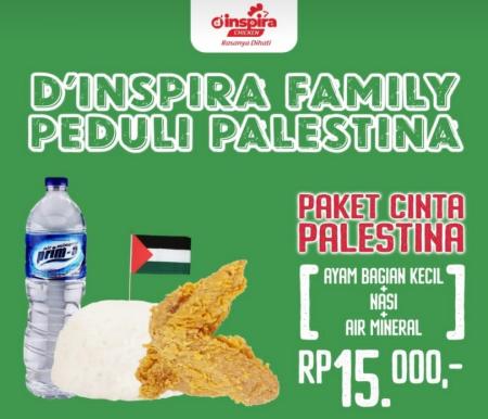DInspira Chicken membuat promo khusus Paket Cinta Palestina untuk seluruh hasil penjualan disumbangkan (foto/int)