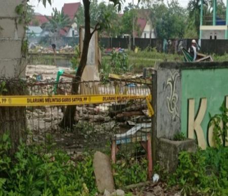 Pusat Kuliner Kelapa Gading ditutup Pemkab Inhil.(foto: mcr)