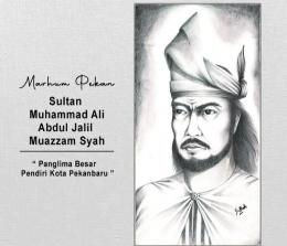 Sketsa wajah Sultan Muhammad Ali Abdul Jalil Muazzam Syah. (Ist)