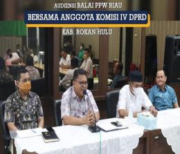 Komisi IV DPRD Kabupaten Rokan Hulu kunjungi Balai Prasarana Permukiman Wilayah Riau. 