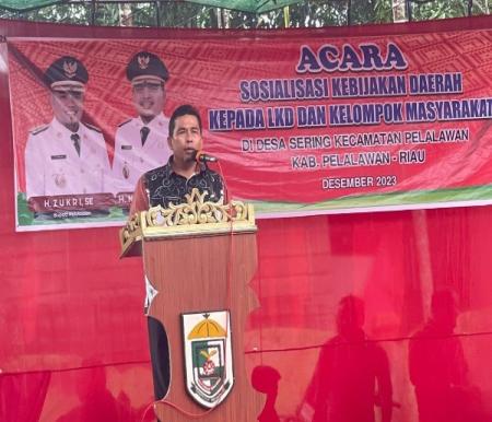 Kepala Dinas Pemberdayaan Masyarakat Kabupaten Pelalawan, Drs Novri Wahyudi (foto/andi)