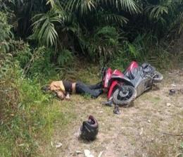 Pemuda ditemukan meninggal dunia di sekitar Danau Buatan, Pekanbaru (foto/bayu)