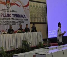 Rapat Pleno Perolehan Suara Pemilu 2019 di Kantor KPU, Jakarta, Selasa (21/5/2019) dini hari.