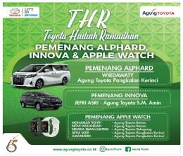 Promo penjualan THR-Toyota Hadiah Ramadan 2019. 