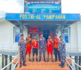 Tim SAR Gabungan menghentikan pencariankru kapal kargo yang tenggelam di Selat Malaka (foto/Bayu)