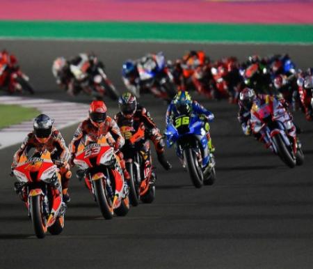 Ilustrasi jadwal MotoGP Qatar 2024 balapan berlangsung tengah malam (foto/motogp)