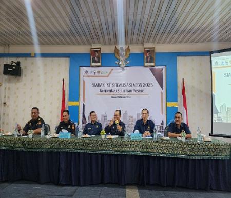 Realisasi APBN 2023 unit Kemenkeu Riau Pesisir.(foto: bambang/halloriau.com)