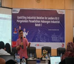 PT KPI RU Dumai selenggarakan Upskilling terkait hubungan industrial di Hotel Patra Dumai, Jumat (30/9/2022).(foto: bambang/halloriau.com)