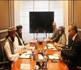 Retno bertemu dengan perwakilan Taliban, Jerman dan Amerika Serikat