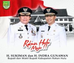 H.Sukiman- H.Indra Gunawan, yang resmi dilantik Senin 21 Juni 2021 oleh Gubenur Riau