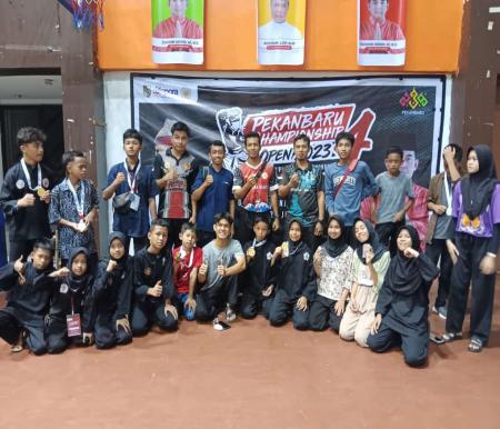 Tim PS Sinkay Pelalawan borong mdali di Pekanbaru Championship IV Open.(foto: andi/halloriau.com)