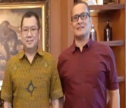 Ketua Umum Perindo, Hary Tanoe dan Ketua Perindo Riau, Ibeck.(foto: rico/halloriau.com)