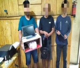 Tiga pelaku narkoba dan pembuat STNK pals di Medan (foto/int)