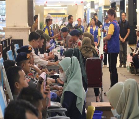 Donor Darah PWI Riau sukses digelar di Mal Pekanbaru (foto/ist)