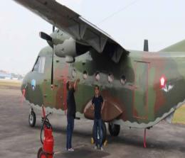 Kegiatan TMC di Sumsel ini didukung satu unit pesawat CASA 212 dari skadron udara 4 Malang.