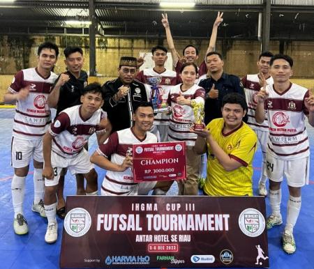 Hotel Ameera juara di Turnamen Futsal IHGMA Cup III 2023 Riau (foto/ist)