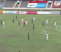 Pertandingan PSMS Medan vs KS Tiga Naga di Stadion Kaharuddin Nasution, Rumbai, Kamis (4/11/2021).