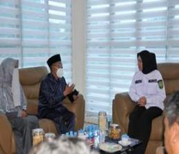 Bupati Inhu Rezita Meylani Yopi menerima kunjungan Kajari dan Ketua Pengadilan Agama Rengat (foto/and)