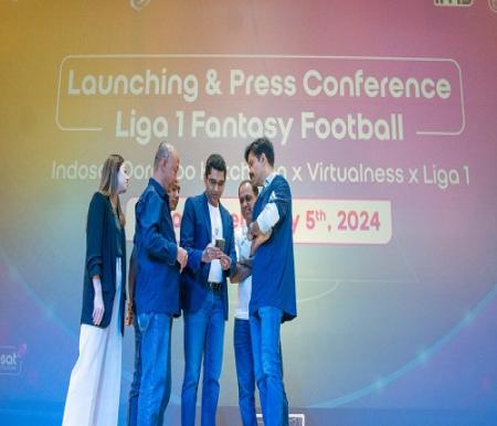 Indosat Ooredoo Hutchison, Virtualness, dan PT Liga Indonesia Baru meluncurkan permainan Liga 1 Fantasy Football (foto/ist)