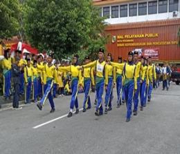 HUT ke-77 RI dan Riau ke-65 tahun, Pemko Pekanbaru gelar lomba Gerak Jalan Merdeka antar SMP dan SMA/SMK (foto/int)