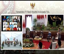 Peresmian Bank Syariah Indonesia dilakukan secara langsung oleh Presiden Republik Indonesia, Joko Widodo di Istana Negara, Jakarta.