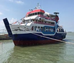 KMP Tirus Meranti yang akan melayani trayek angkutan penyeberangan Pecah Buyung-Insit, Kepulauan Meranti
