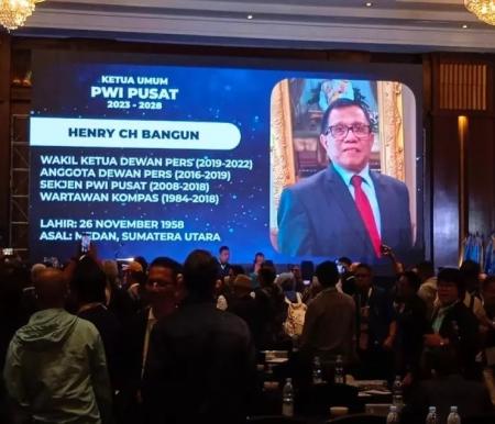 Hendri CH Bangun terpilih sebagai Ketua PWI Pusat untuk periode 2023-2028. 