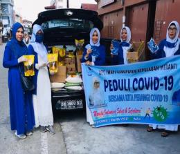 Ikatan Wanita Pengusaha Indonesia (Iwapi) Kabupaten Kepulauan Meranti bergerak membantu meringankan beban masyarakat terdampak Covid-19