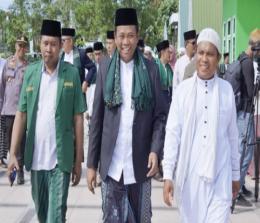 Wabup Rohil, H Sulaiman peringati Hari Santri Nasional di Ponpes Bidayatul Hidayah.(foto: afrizal/halloriau.com)