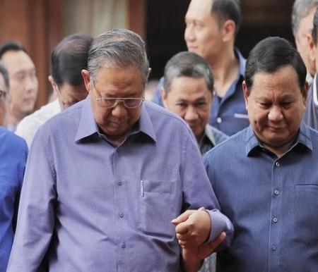 Ketua Mejelis Tinggi Demokrat, SBY memberikan dukungan langsung kepada Capres Prabowo Subianto (foto/detik)