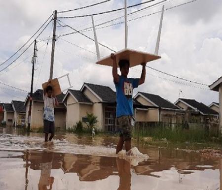 Ilustrasi banjir Rumbai Pekanbaru sudah surut (foto/int)