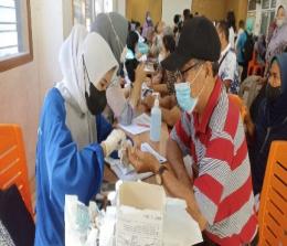 Diskes Pekanbaru dengan USAID gelar vaksinasi massal (foto/Rahmat)