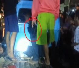Pria ditangkap warga di Jalan Taman Karya ternyata penjambret bukan penculik (foto/int)
