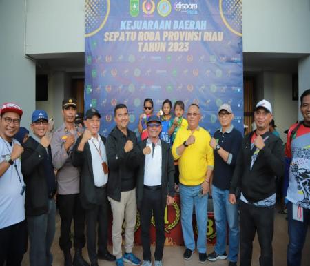Kadispora Riau, Boby buka Kejuaraan di venue sepatu roda di Kabupaten Siak (foto/ist)