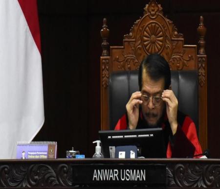 MK bantah info Anwar Usman, paman Gibran jadi Ketua MK lagi (foto/ANTARA)