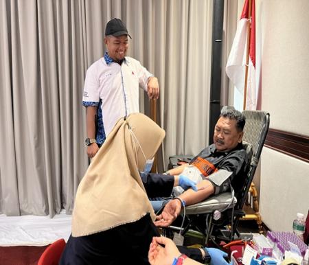 PT RAPP menggelar aksi donor darah  di Hotel Unigraha, Pangkalan Kerinci, Kabupaten Pelalawan (foto/ist)