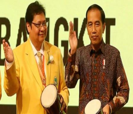 Isu Presiden Jokowi masuk bursa calon Ketum DPP Golkar menggantikan Airlangga Hartarto disambut pro-kontra (foto:golkar)