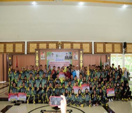 Para atlet Bengkalis yang turun di Porprov X Riau 2023 lalu.(foto: zulkarnaen/halloriau.com)