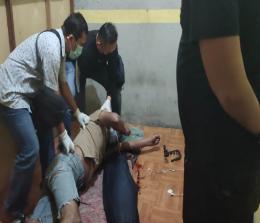 Tim Inafis Polresta Pekanbaru melakukan olah TKP dan evakuasi jasad korban