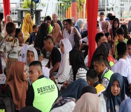 Suasana saat momen lebaran di Lapas Kelas II A Pekanbaru.(foto: sri/halloriau.com)
