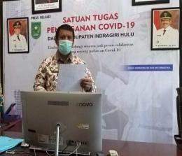 Juru Bicara Satuan Tugas Penanganan Covid-19 Kabupaten Inhu Jawalter S MPd  
