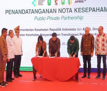 Memorandum of Understanding (MoU) antara APRIL Group dan Kementerian Kesehatan Republik Indonesia