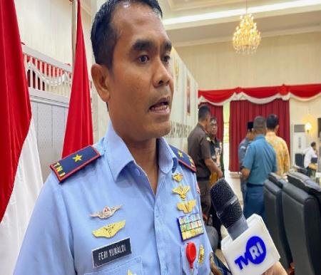 Danlanud Roesmin Nurjadin, Marsma TNI Feri Yunaldi SE MHan.(foto: mg1/halloriau.com)