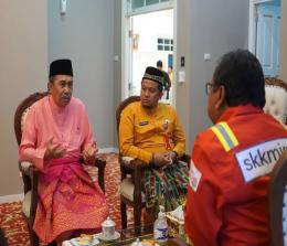 Gubernur Riau (Gubri), Syamsuar saat audiensi dengan manajemen PT Pertamina Hulu Rokan (foto/int)